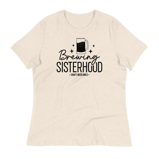 Brewing Sisterhood - Black Ink - Women's Relaxed T-Shirt