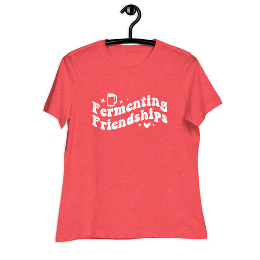 Fermenting Friendships - White Ink - Women's Relaxed T-Shirt